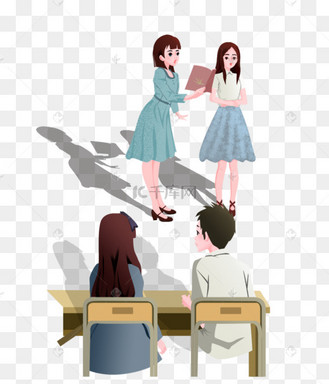 校园主题学生朗诵比赛主题插画