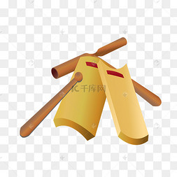 打快板乐器手绘线描快板插画竹板快板乐器黑色线描快板插画快板乐器