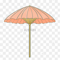 一把打开的粉色雨伞