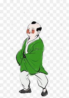水墨古风小孩
