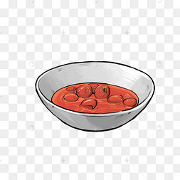 插画食物汤