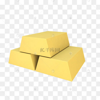 金色立体金条元素