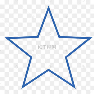 线条五角星矢量图标
