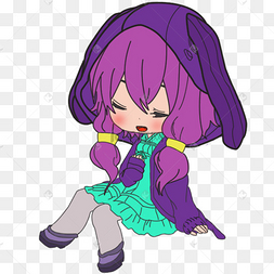 q版女孩可爱卡通女孩动漫女孩