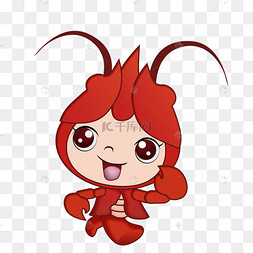 卡通小龙虾png素材