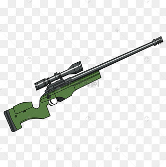 军事枪支长杆枪插画