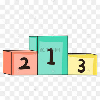 手绘体育比赛领奖台插画