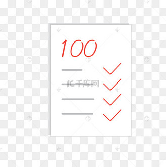 小学生开学矢量卡通手绘风格一百分试卷