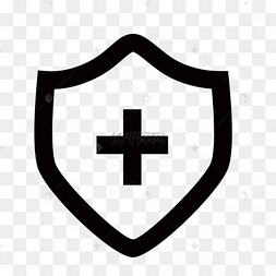 黑色的盾牌免抠图