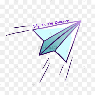 简约线条纸飞机卡通png免抠素材