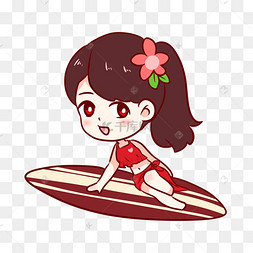 冲浪人物卡通