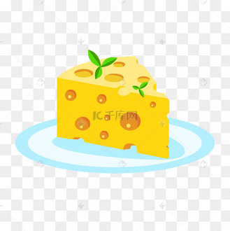 手绘卡通奶酪黄油