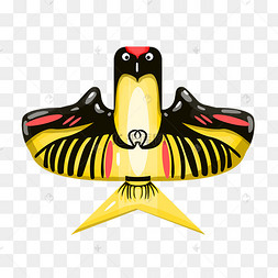 卡通手绘老鹰动物风筝