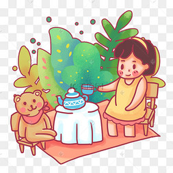 和玩具熊玩过家家游戏