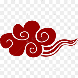 红色祥云纹传统纹样
