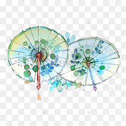 油纸伞古典翠色中国风折叠伞古风