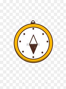 卡通矢量圆形指南针航海指路导航