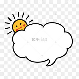 下载 png下载psd白色云朵卡通气泡素材下载 png下载psd白框极简引号