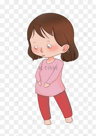 卡通怀孕的女人png图