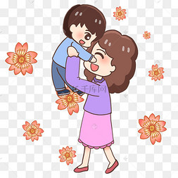 抱着的小孩