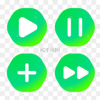 游戏开始暂停水晶按钮免扣素材