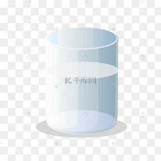 矢量卡通玻璃水杯