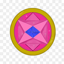 粉红色圆形钻石插画