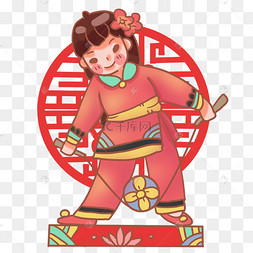 民间传统杂耍抖空竹