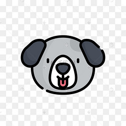 图标mbe风格12生肖动物头像小狗图标手绘风可爱柯基小狗图案卡通小狗