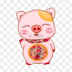 卡通小花猪