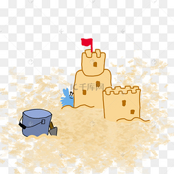 创意碉堡城楼插画