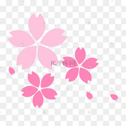 卡通漂浮樱花矢量贴图