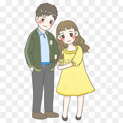 情人节挽手情侣png