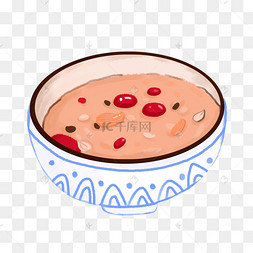卡通美味腊八粥元素