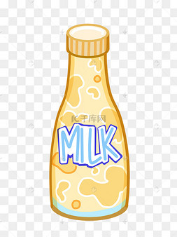 牛奶的卡通瓶装图片-牛奶的卡通瓶装图片素材免费下载-千库网