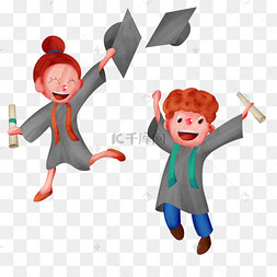 psd大学生毕业下载 png下载psd国庆节卡通手绘q版人物迎国庆学生模板