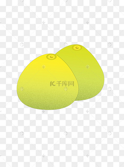 胡柚水果食物写实手绘矢量元素