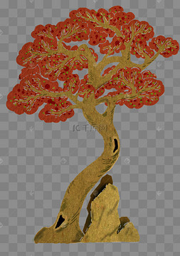 国风皮影戏大树