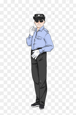 带着墨镜的男警察