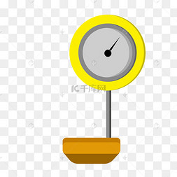 卡通医院体检体重秤矢量素材