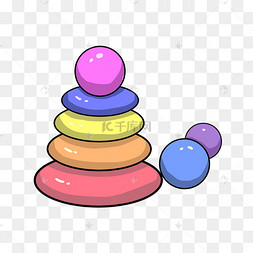 儿童玩具跳跳球插画