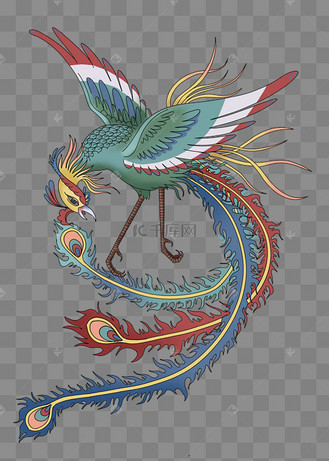 凤凰中国古典神兽不死鸟