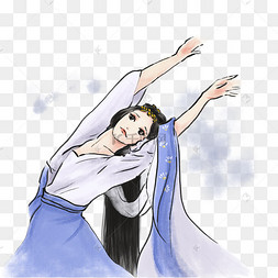 下载 png下载psd中国风跳舞的古典女孩下载 png下载psd苗条的中国美女