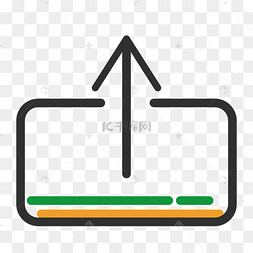 黑色手绘圆角上传按钮