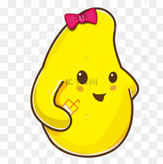 夏日清新吉祥物拿着饮料的芒果