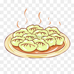 冬季热气腾腾的简笔画小清新美食