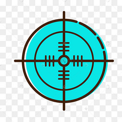 瞄准镜彩色创意扁平化卡通图标元素像素风格单色商业图标没有搜到合适