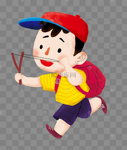 小男孩弹弓