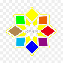 创意菱形不规则图形ppt元素