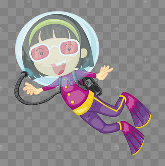 潜水员卡通图片_潜水员卡通设计图片素材大全-千库网